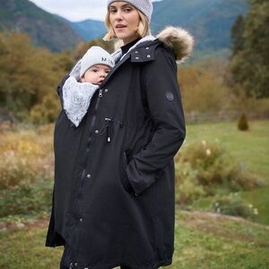 Seraphine Black 3 in 1 Winter Maternity Parka